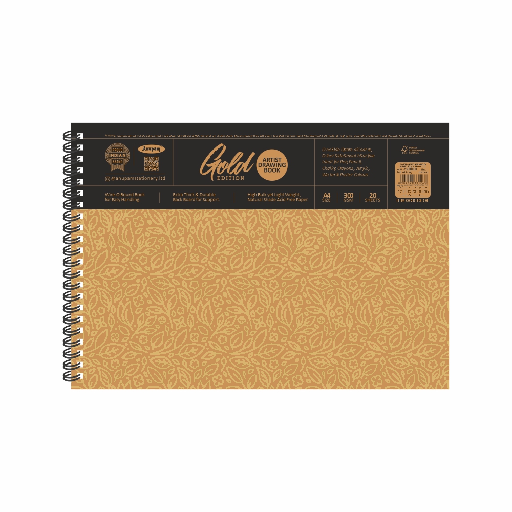 Anupam Gold Artist Book - 300GSM A4,A3