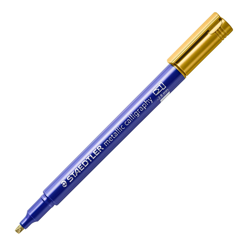 Staedtler White Calligraphy Pen 8325 (White and Gold)