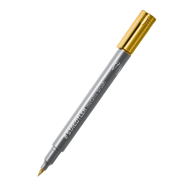 Staedtler Metallic Brush Pen - 1.6mm (8321-0) (Gold and White)