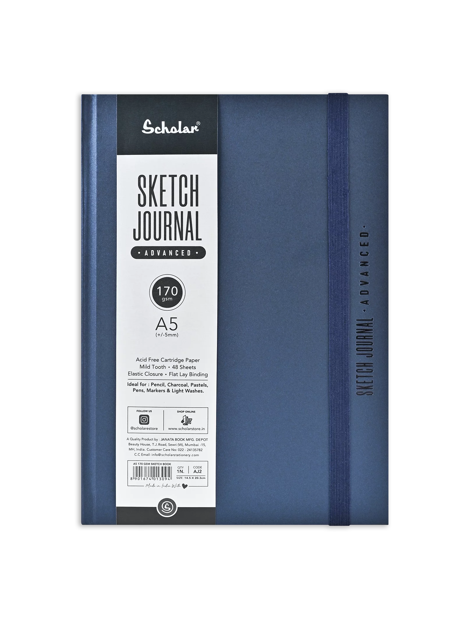 SCHOLAR Sketch Journal - Advanced A5 48 Sheets 170 gsm.