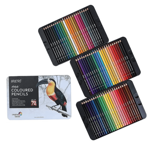 Brustro Artists Colour Pencil Set of 72 (Tin Box)