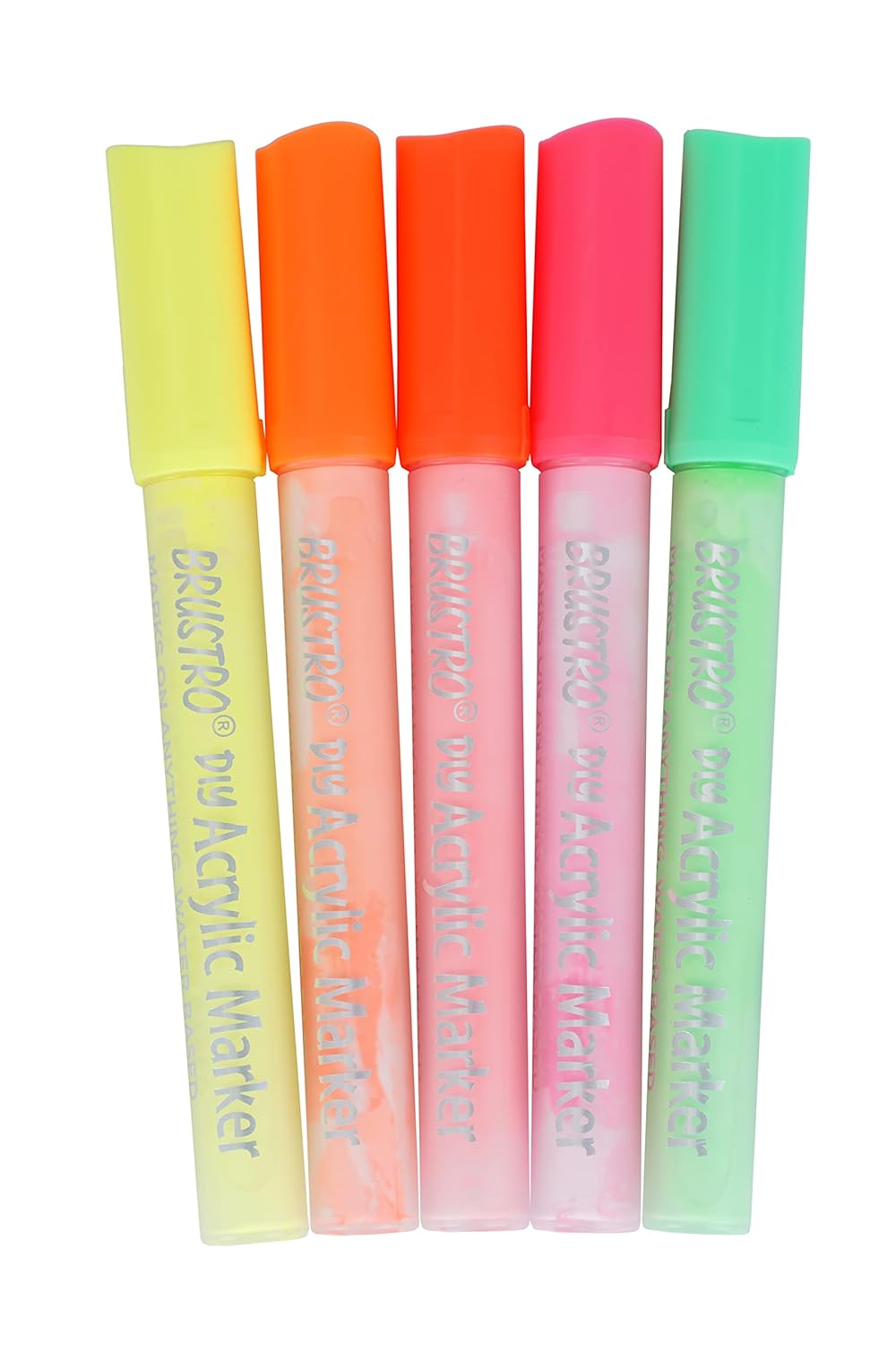 Brustro Diy Acrylic Marker Neon Set 5 Shades