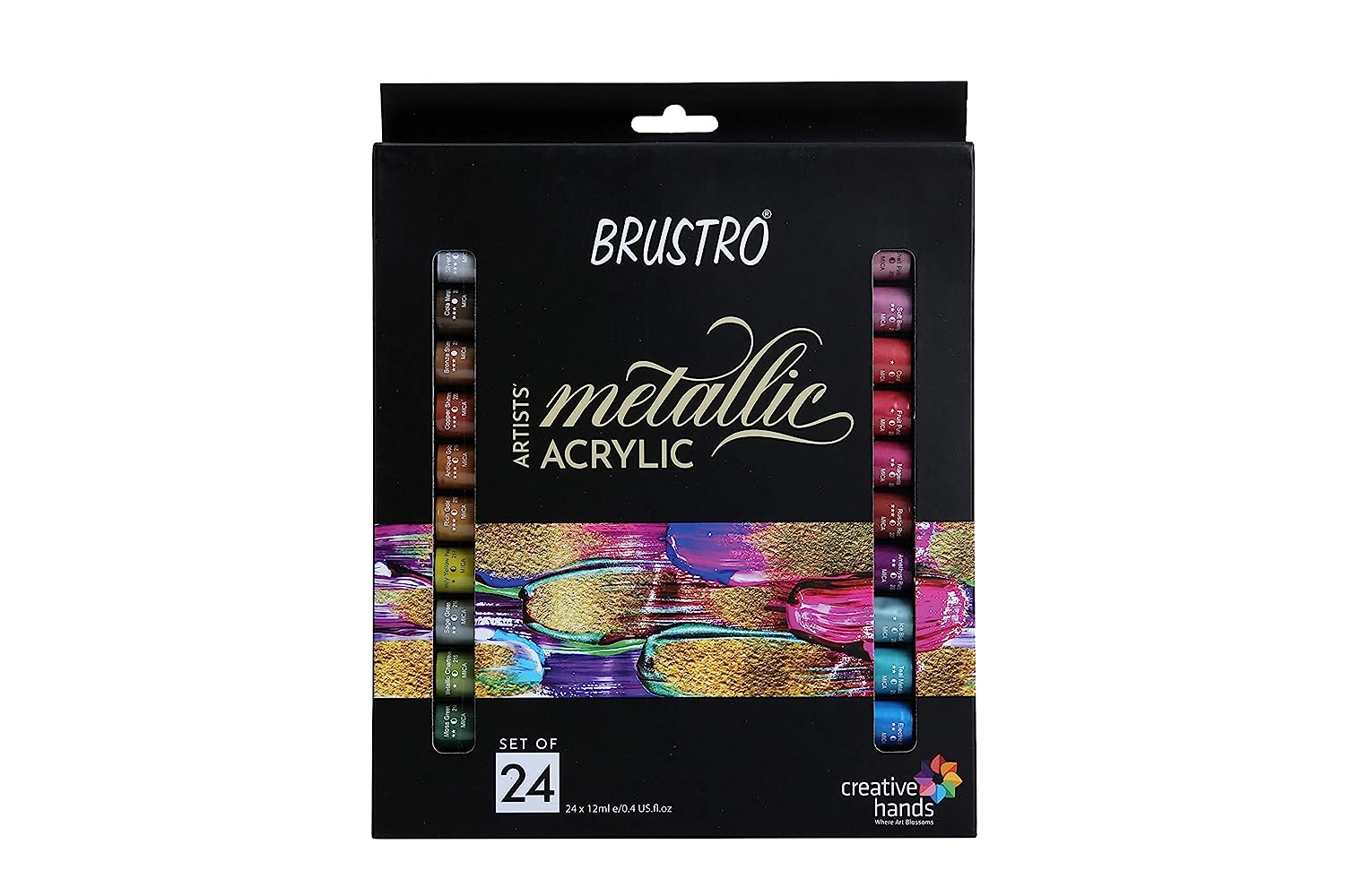 BRUSTRO Artists Metallic Acrylic Set of 24x12ml