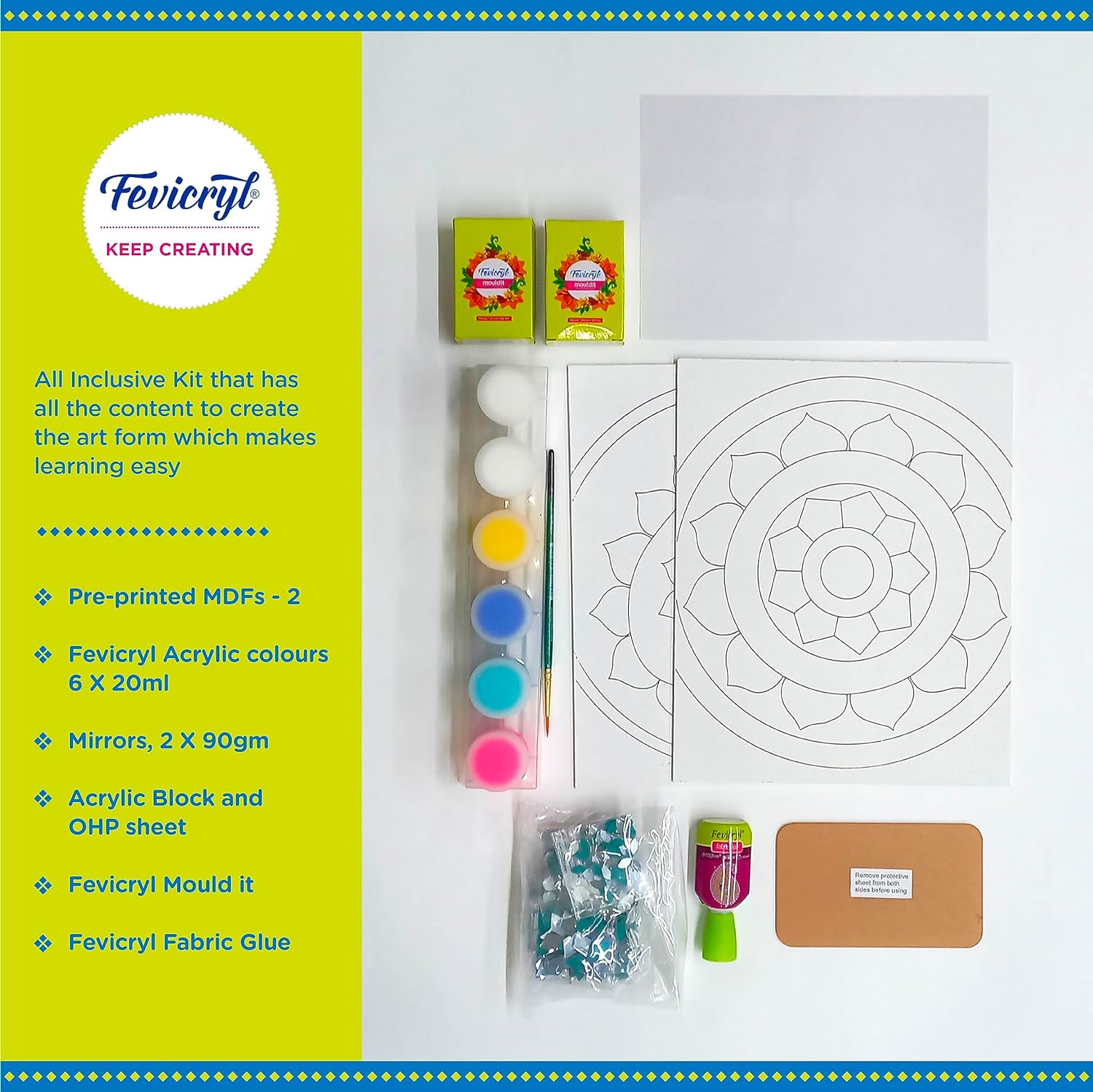 Fevicryl Lippan Art Kit - Complete DIY Set