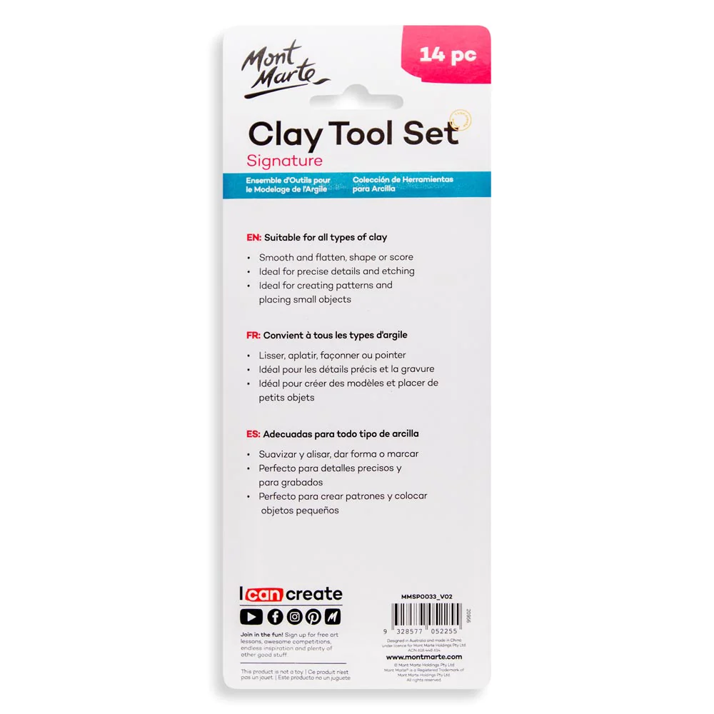 Mont Marte Clay Tool Set Signature 14pc