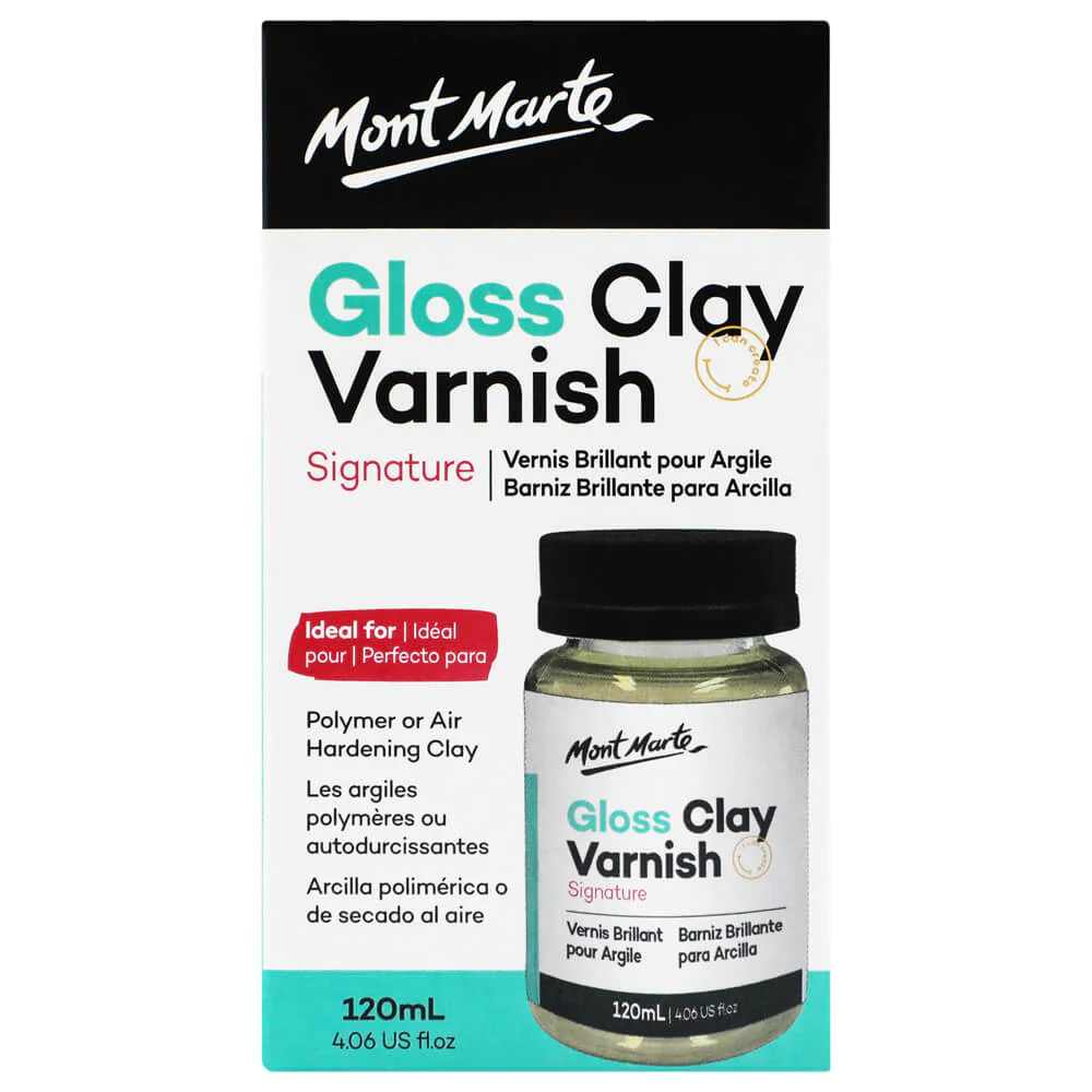 Mont Marte Clay Varnish Gloss Signature 4.05oz (120ml) Clay Sculpture Sealant