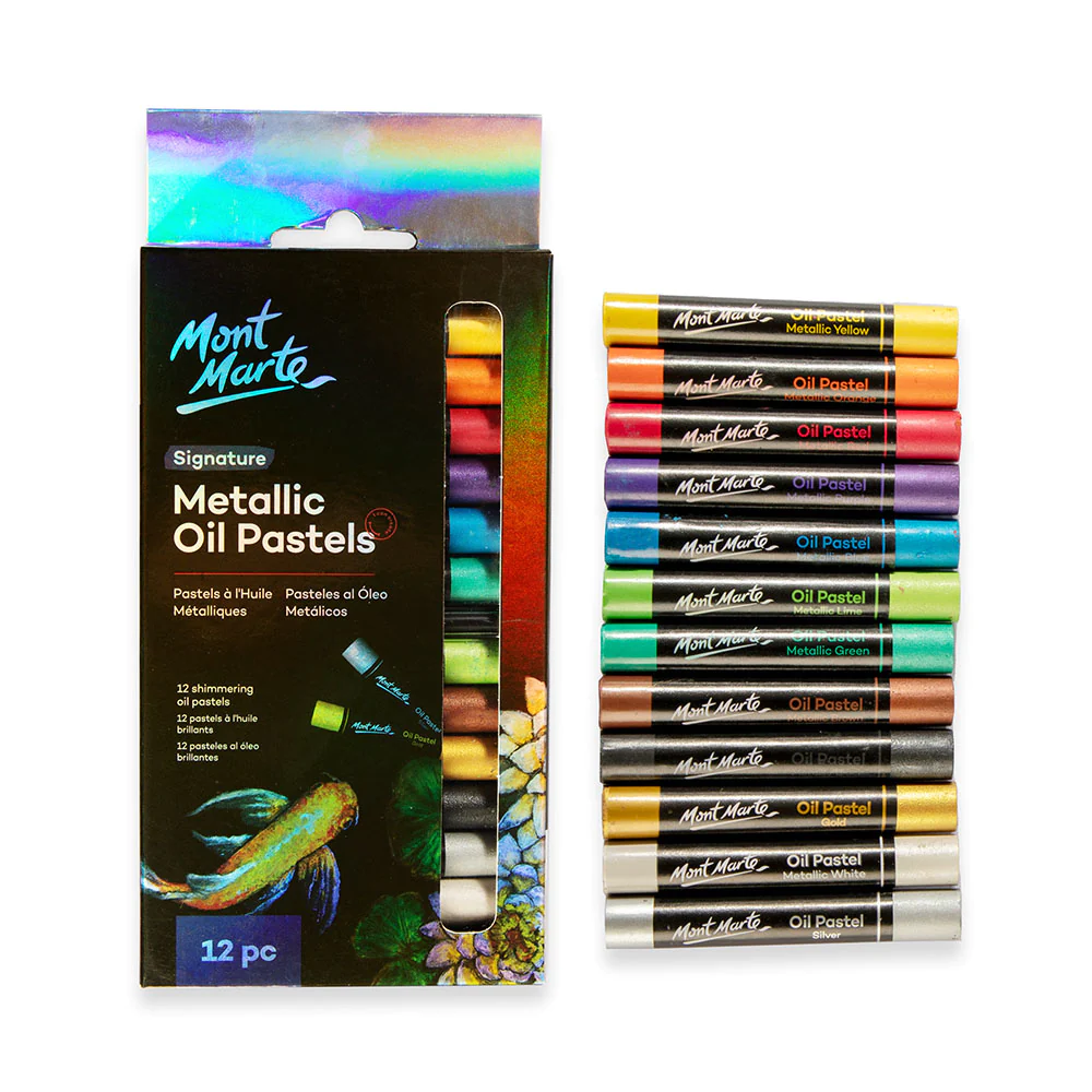 Mont Marte Metallic Oil Pastels Signature 12pc``