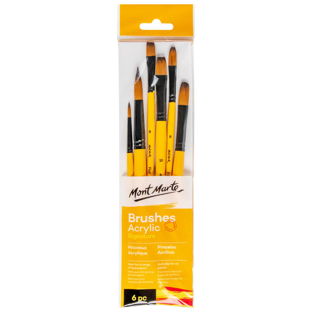 Mont Marte Acrylic Brushes Signature 6pc