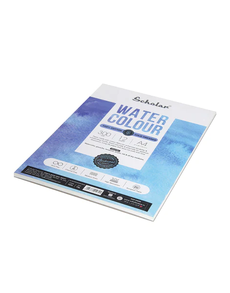 Scholar Watercolour Pad - A4 12 Sheets 300 gsm.