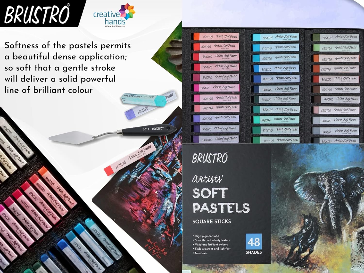 Brustro Artists Soft Pastels Set of 48