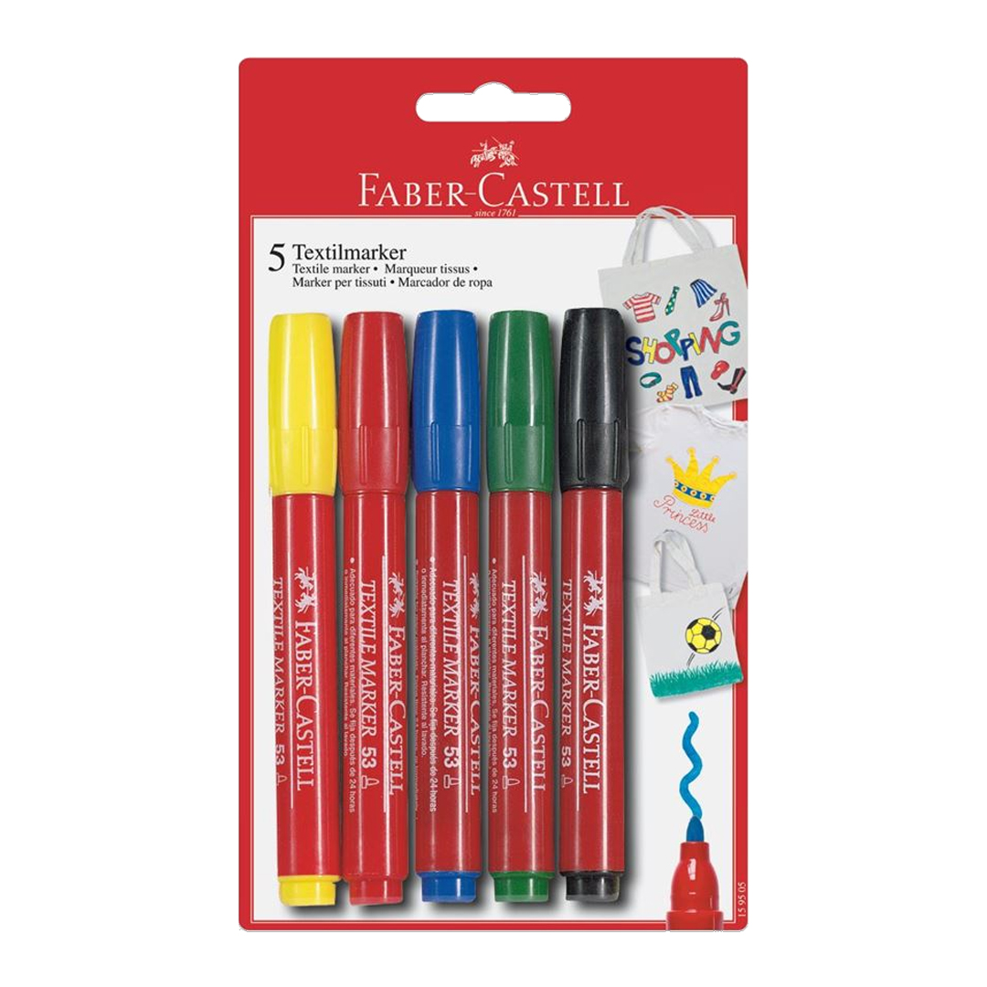 Faber-Castell Textile Marker Set of 5