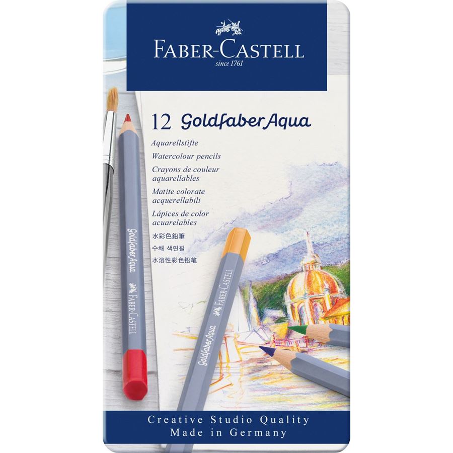 Faber-Castell GOLD FABER AQUA COLOR PENCILS- TINOF12