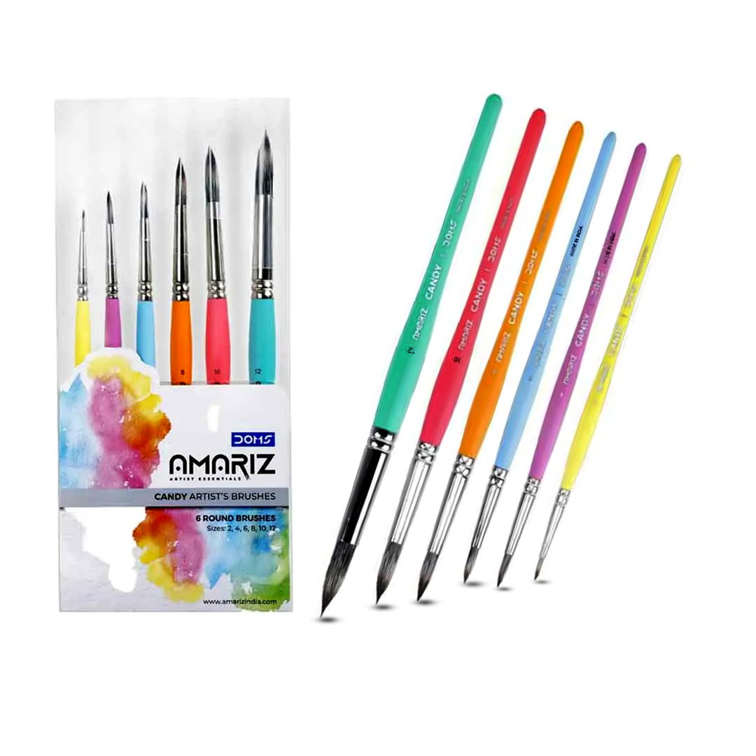 DOMS Amariz Candy Artist???s Round Brushes-Set