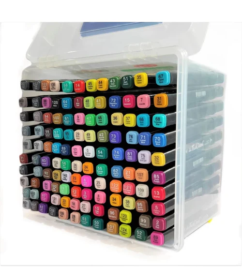 Touch Cool Twin Head Dual Tip Alcohol Based Art Markers Sketch Set of 120
