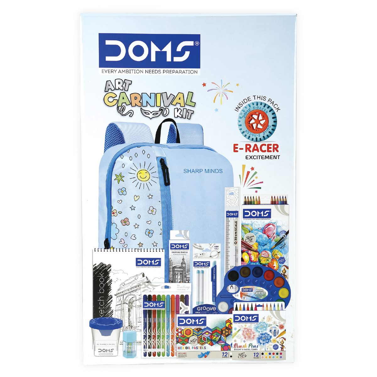 DOMS Art Carnival Kit |Water Colour, Crayons, Pastel Painting Kit | Color May Vary