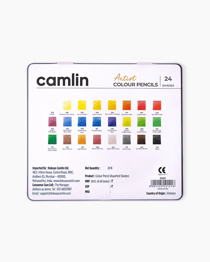 Camlin Artist Colour Pencils Assorted 24 Shades
