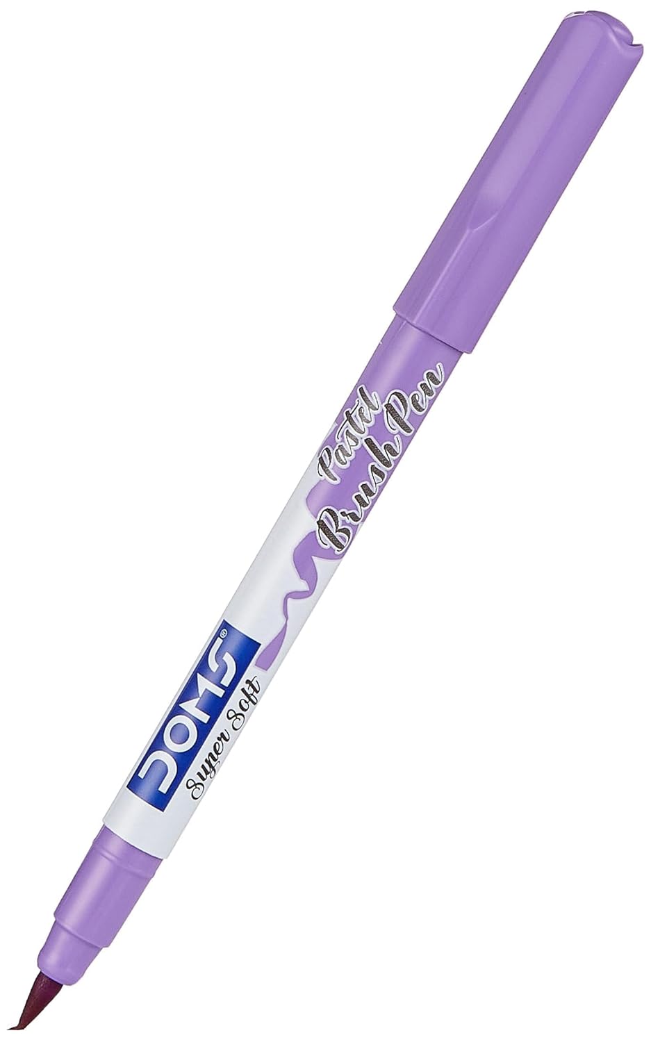 Doms Super Soft Tip Pastel Shades Brush Pen Set | 12 Pastel Shades + 1 Silver Shade + 1 Blender
