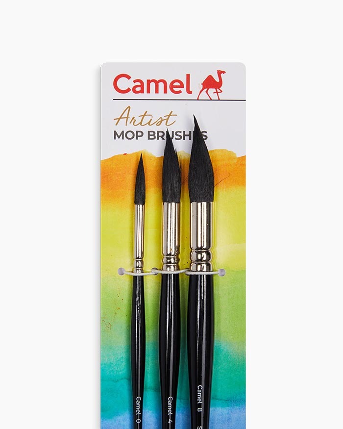 Camel Artist Mop Brush 73 Series- Assorted Set of 3