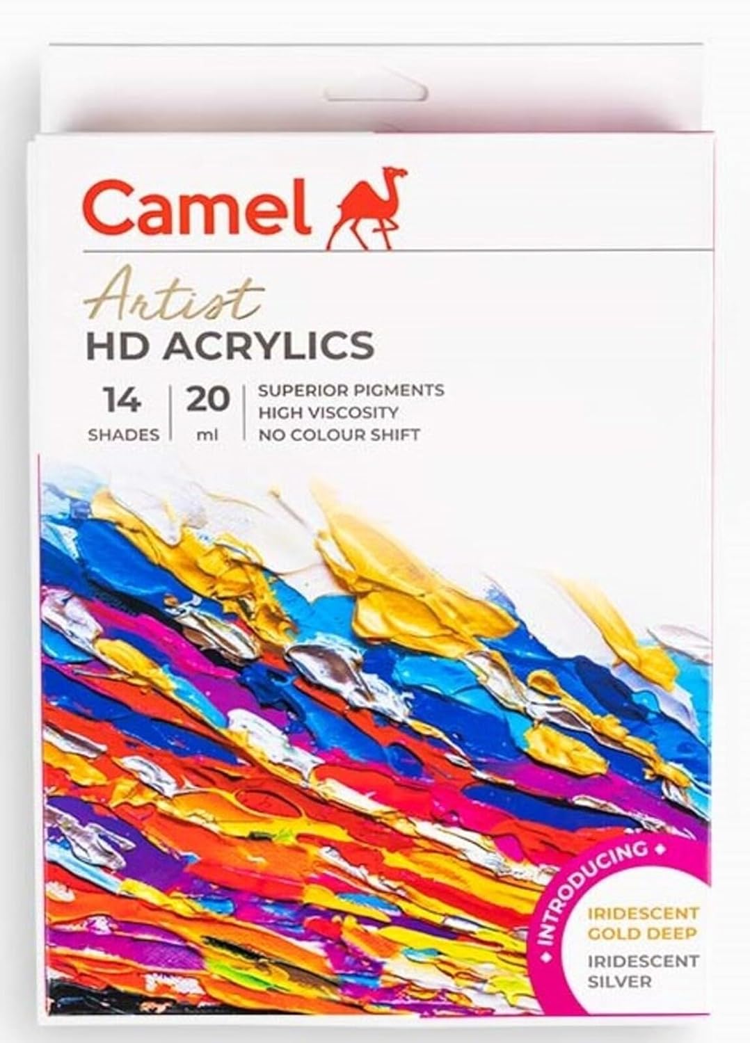 Camel Artist HD Acrylic Colour Set 20ml, 14 Shades (Multicolour)