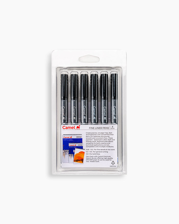 Camel Fine Liner Pens 6 Set