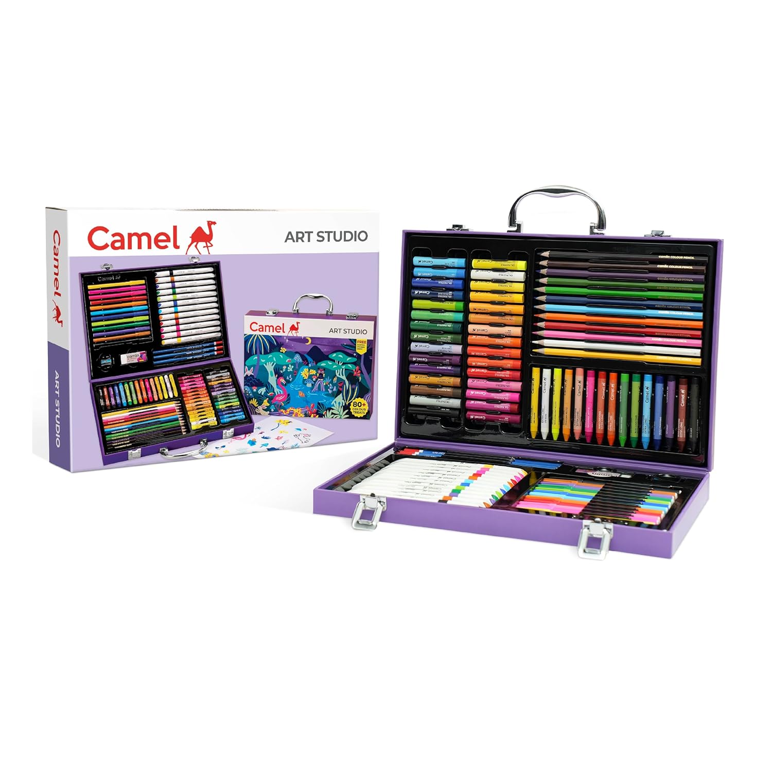 Camel Art Studio Set Reusable Briefcase Pack