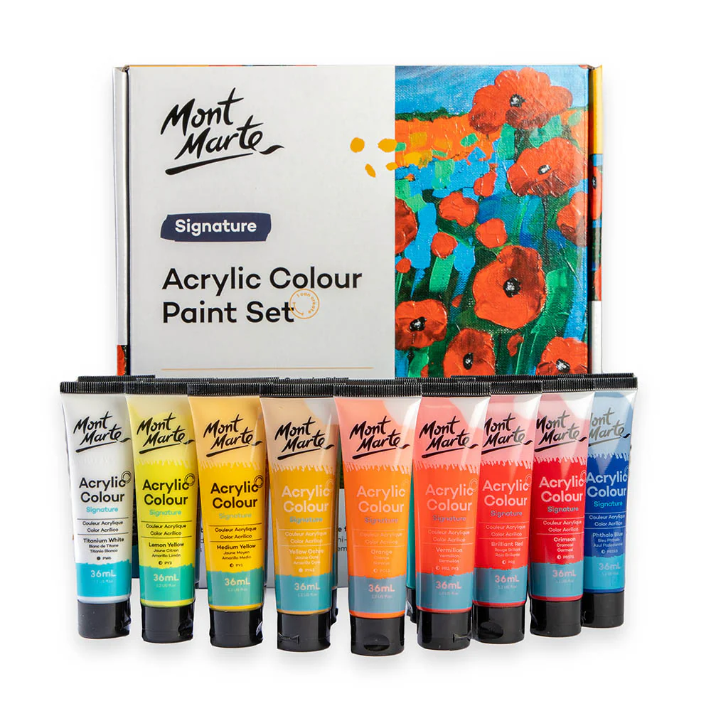 Mont Marte Acrylic Colour Pastel Colours 18pc x 36ml