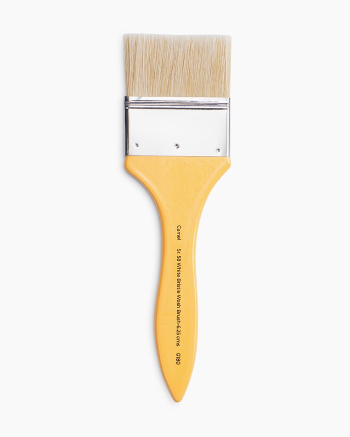 Camel White Bristle Wash Brushes Individual brush 6.25 cm, Series 58