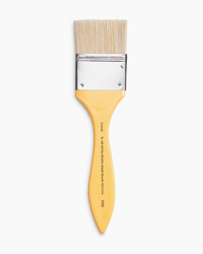 Camel White Bristle Wash Brushes Individual brush 5.0 cm, Series 58