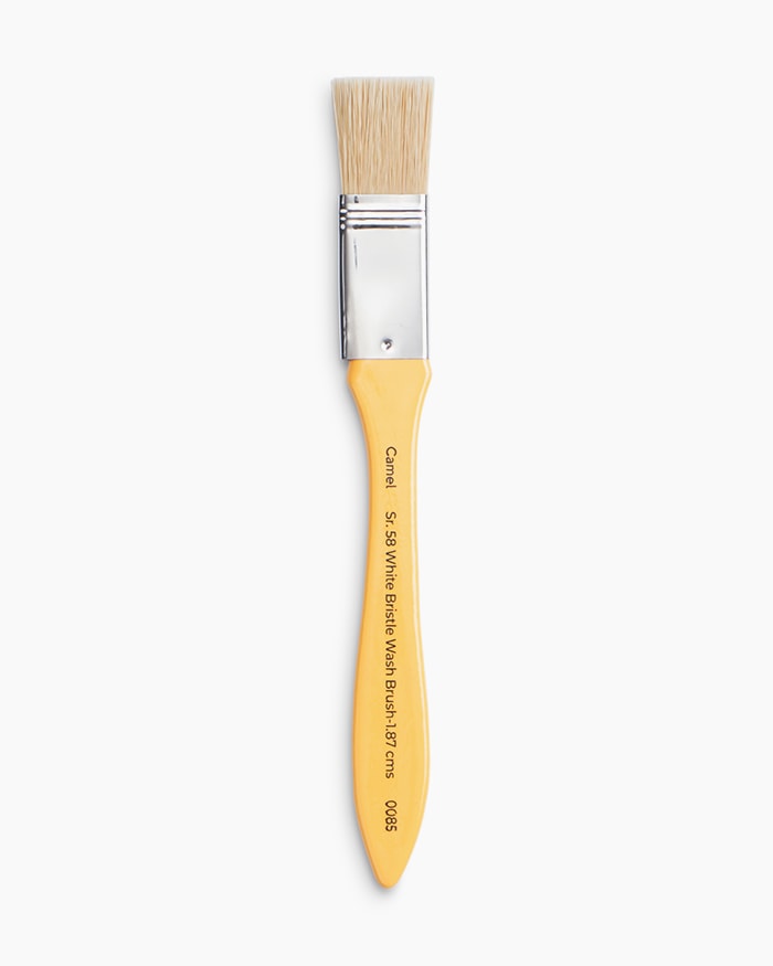 Camel White Bristle Wash Brushes Individual brush 1.87 cm, Series 58