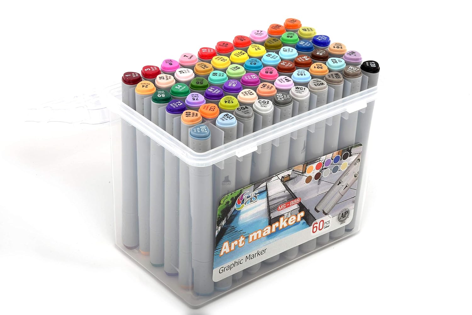 Touch Cool Marker Set 60 Colour Box (60T)